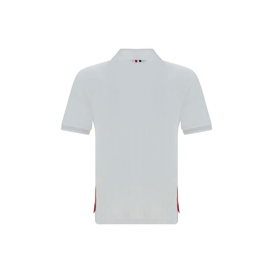 Thom Browne White Cotton Polo Shirt