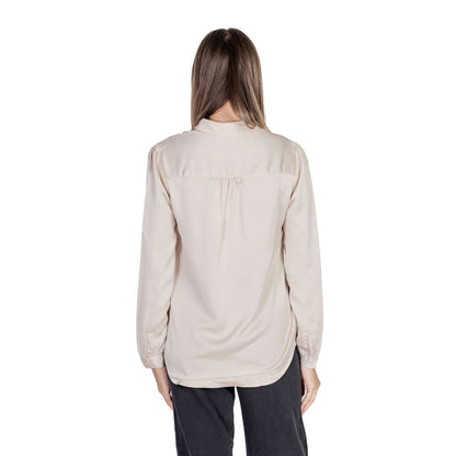 Vila Clothes Gold Polyester Blouse