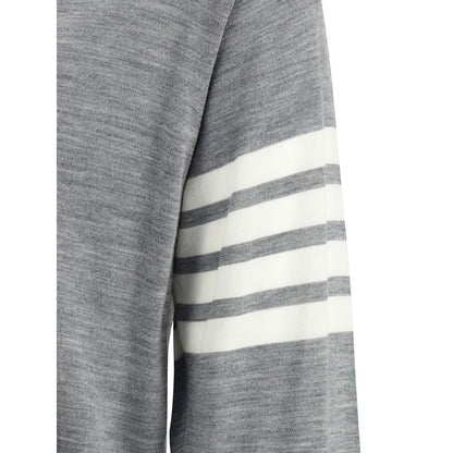 Thom Browne Gray Fleece Wool Cardigan