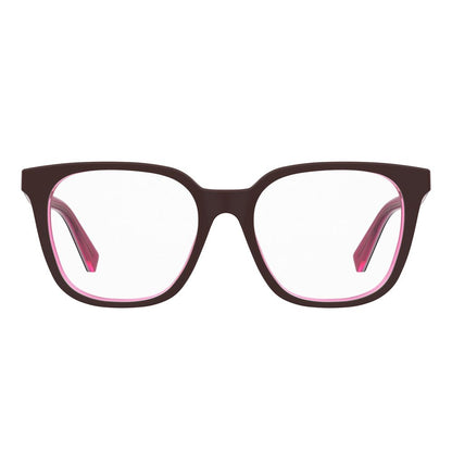 Love Moschino Burgunderfarbene Acetat-Rahmen