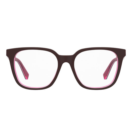 Love Moschino Burgunderfarbene Acetat-Rahmen