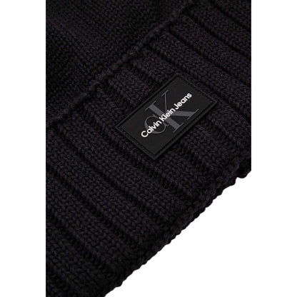 Calvin Klein Jeans Schwarze Baumwollmützen Baseballmütze