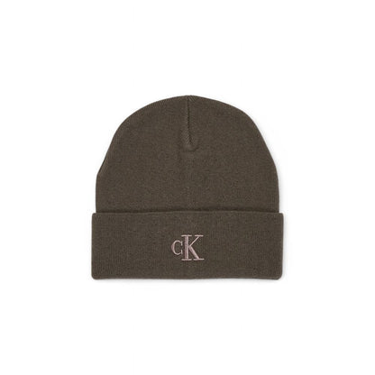 Calvin Klein Jeans Braune Wollmützen Baseballmütze