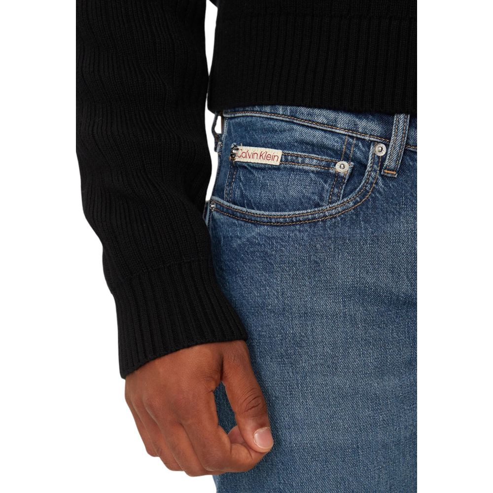 Calvin Klein Jeans Blaue Baumwoll-Skinny-Jeans