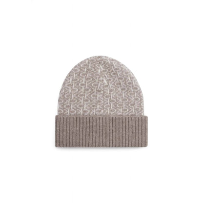 Calvin Klein Beige Alpaka Leder Mützen Baseballmütze