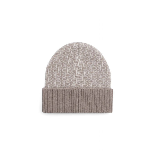 Calvin Klein Beige Alpaka Leder Mützen Baseballmütze