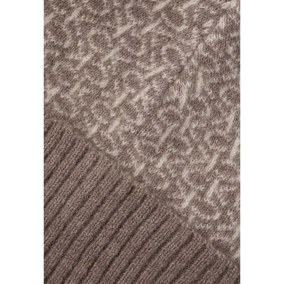 Calvin Klein Beige Alpaka Leder Mützen Baseballmütze