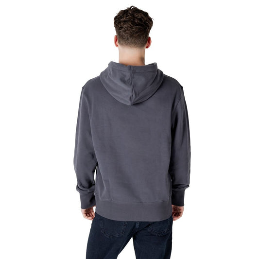 Calvin Klein Jeans Grauer Baumwoll-Kapuzenpulli