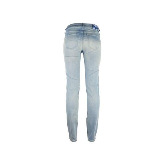 Jacob Cohen Blue Cotton Straight-Leg Jeans