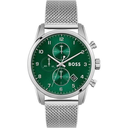 Hugo Boss Silberne Uhr aus Edelstahl