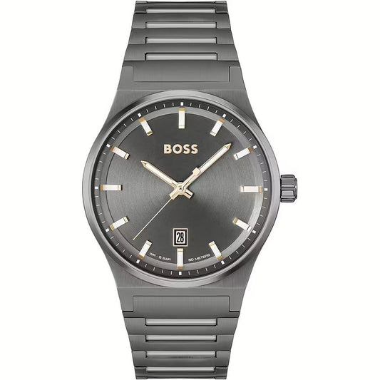 Hugo Boss Graue Uhr aus Edelstahl