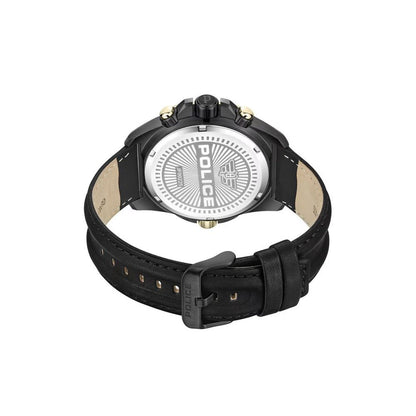 Police Black Artificial Leather Dress Watch