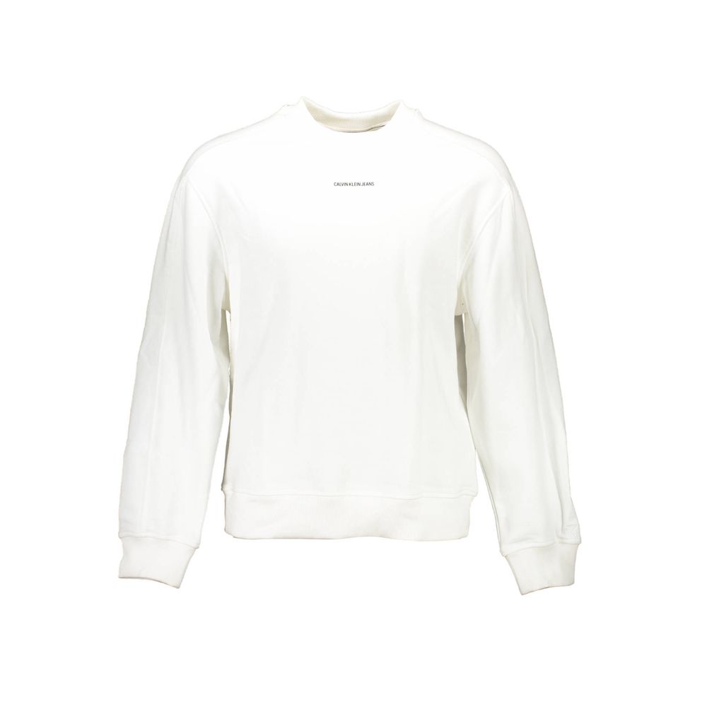 Calvin Klein Weißer Baumwollpullover für Männer