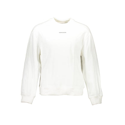 Calvin Klein Weißer Baumwollpullover für Männer
