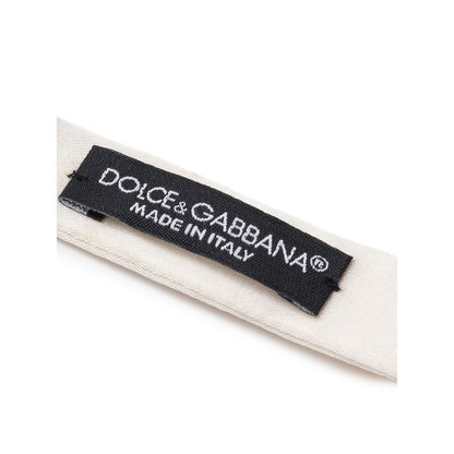 Dolce & Gabbana White Silk Bowtie