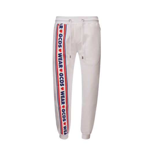 GCDS White Cotton Athletic Pants
