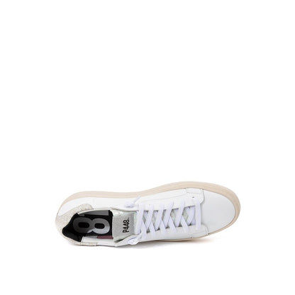 P448 White Leather Low Top Sneakers