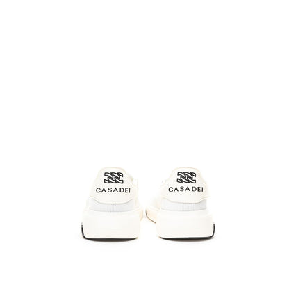 Casadei White Leather Athletic Sneakers