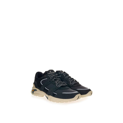 Lardini Black Suede Leather Athletic Sneakers