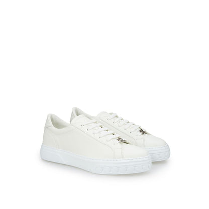 Casadei White Leather Athletic Sneakers