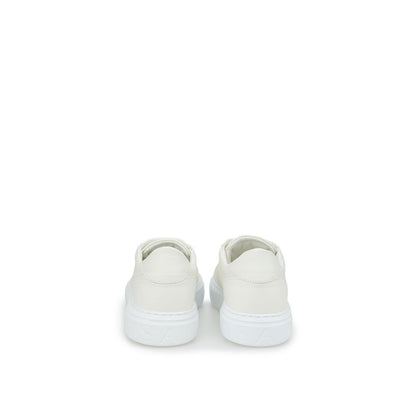 Casadei White Leather Athletic Sneakers