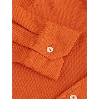 Gran Sasso Orange Cotton Polo Shirt