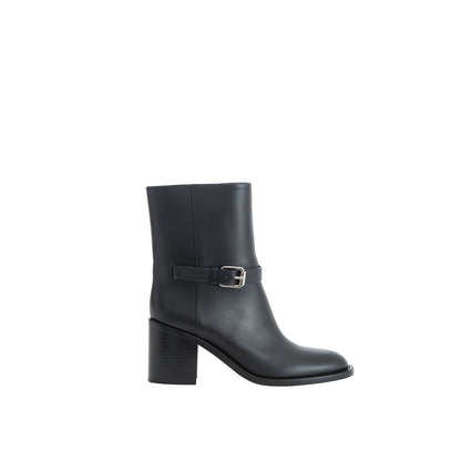 Burberry Black Leather Ankle Boots