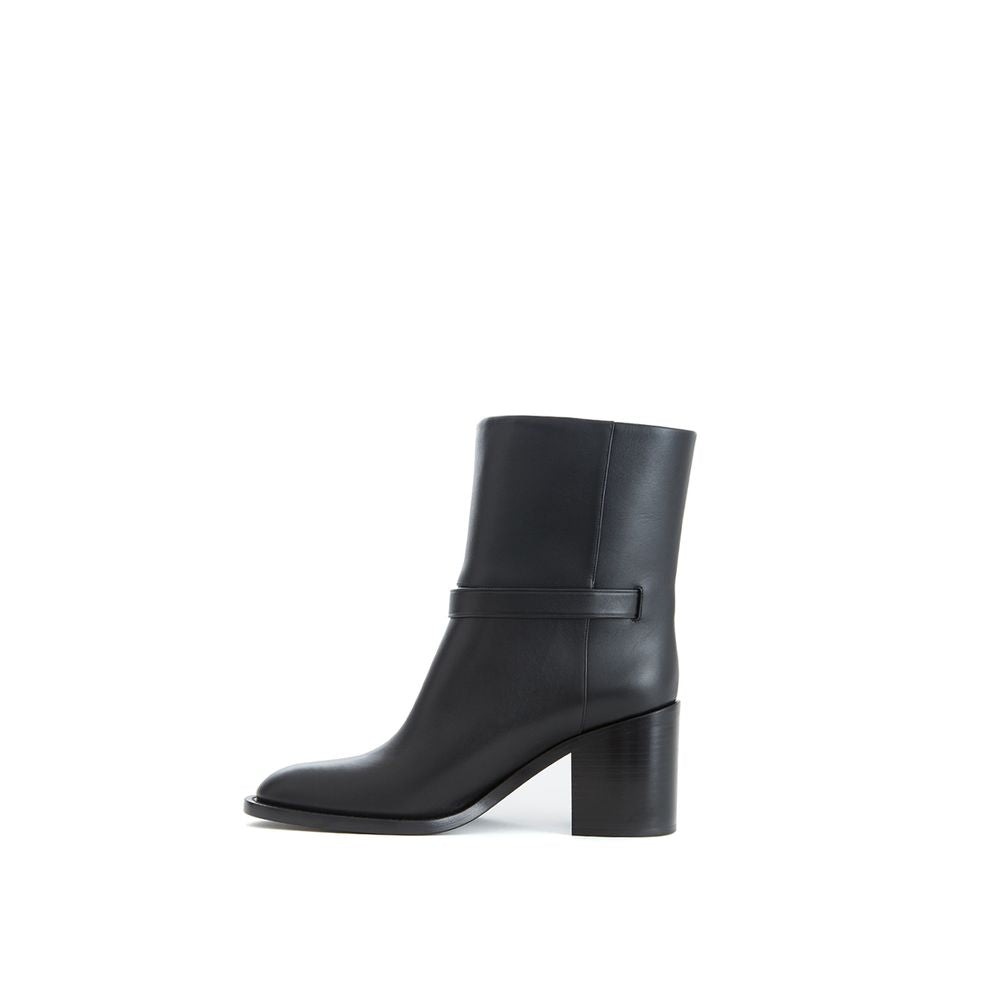 Burberry Black Leather Ankle Boots