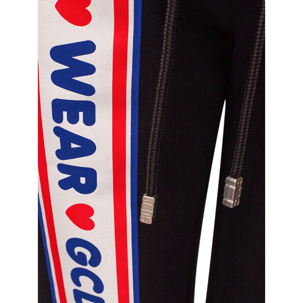 GCDS Black Cotton Joggers (Workout Pants)