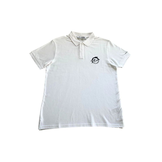 Trussardi Beachwear White Cotton Polo Shirt