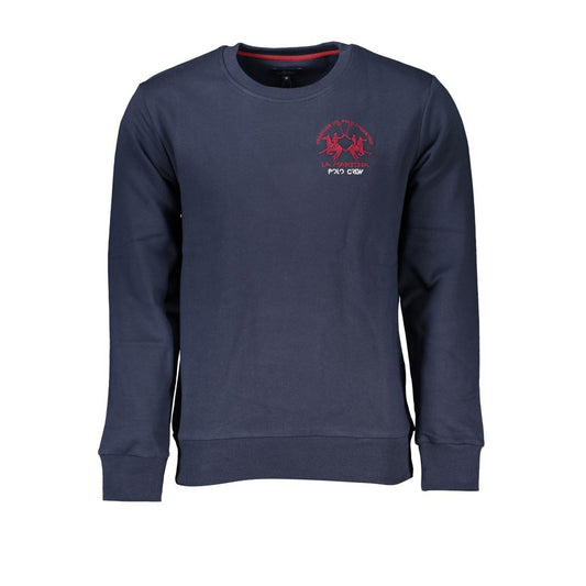 La Martina Blue Cotton Sweatshirt