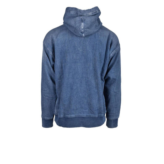 Diesel Blauer Baumwoll-Kapuzenpulli