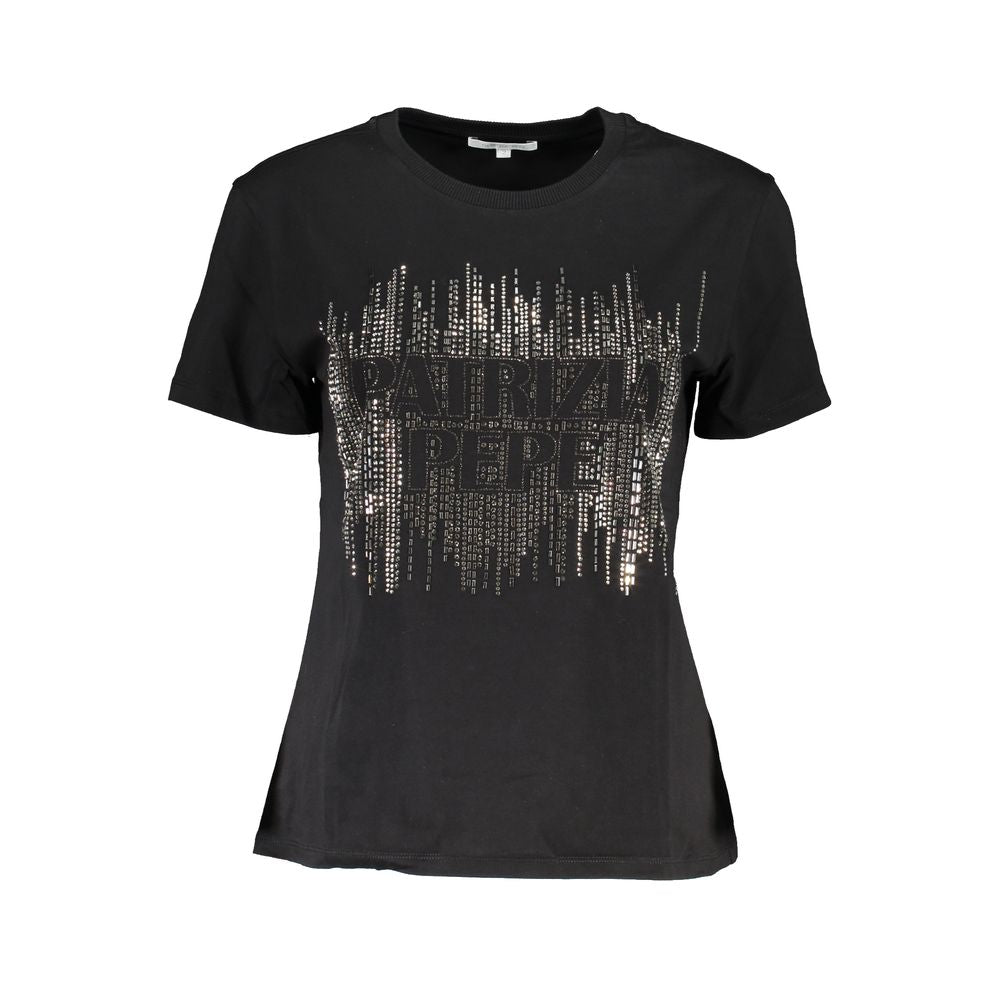 Patrizia Pepe Black Cotton T-Shirt
