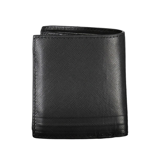 Tommy Hilfiger Schwarzes Leder Herren Portemonnaie