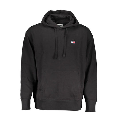 Tommy Hilfiger Schwarzer Baumwollpullover Hoodie für Männer