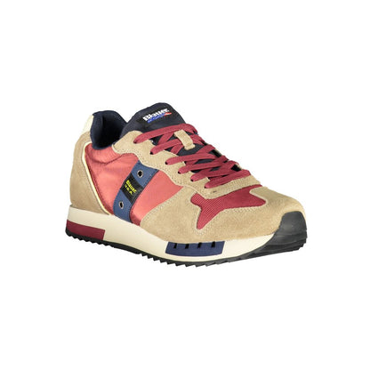 Blauer Beige Leather Men Sneaker