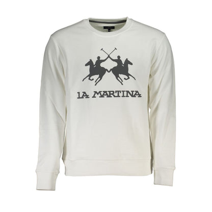La Martina Bianco Cotton Men Sweatshirt