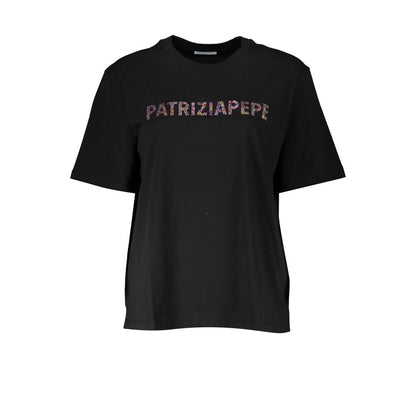 Patrizia Pepe Black Cotton T-Shirt