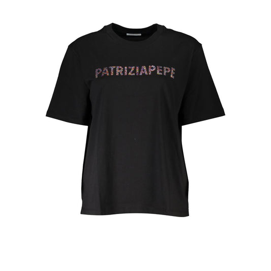Patrizia Pepe Black Cotton T-Shirt