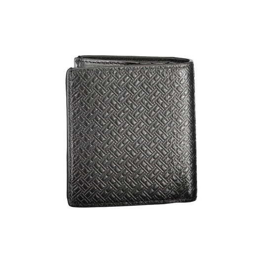 Tommy Hilfiger Schwarzes Leder Herren Portemonnaie