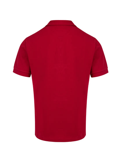 Burberry Red Cotton Collared Polo Shirt