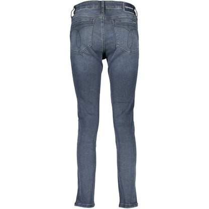 Calvin Klein Blaue Baumwoll-Skinny-Jeans für Frauen
