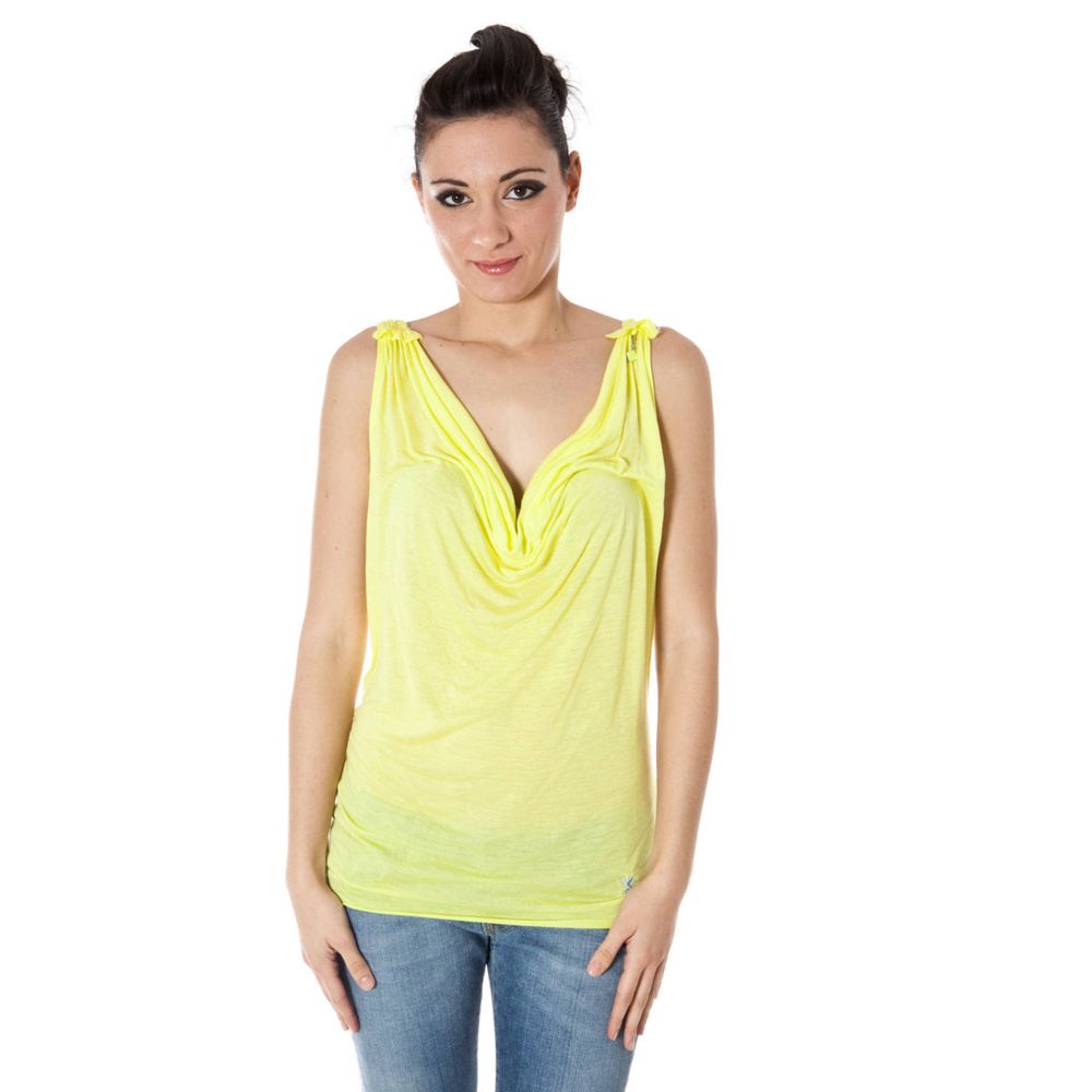 Zuelements Yellow Viscose Women Top