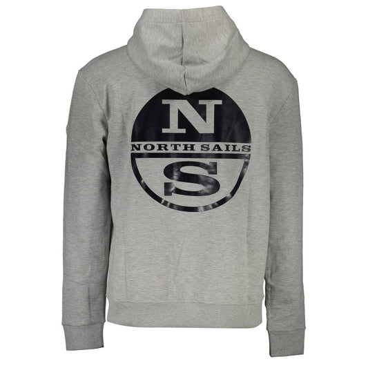 North Sails Grey Cotton Men's Hoodie