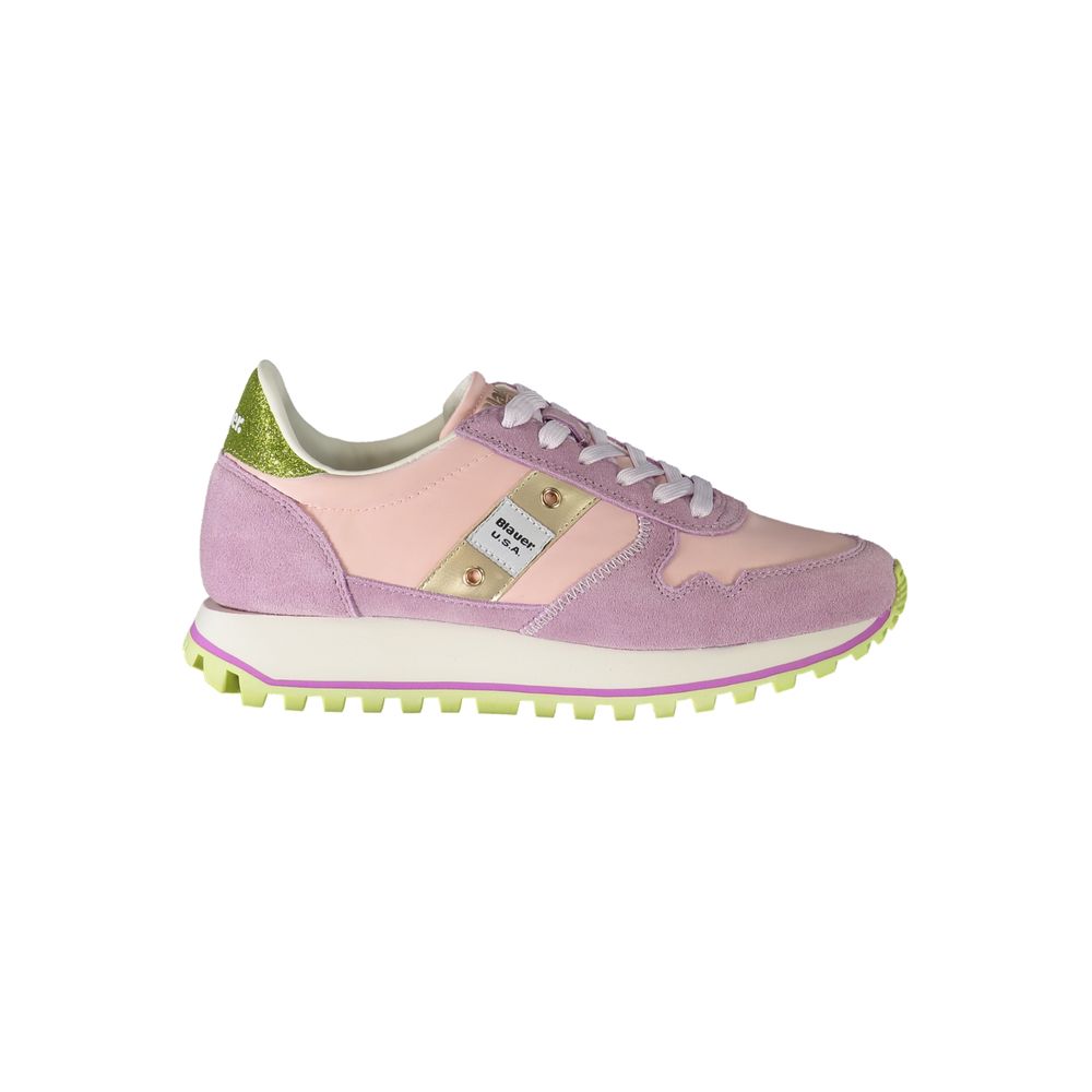 Blauer Pink Polyester Athletic Sneakers