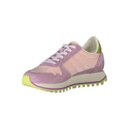 Blauer Pink Polyester Athletic Sneakers