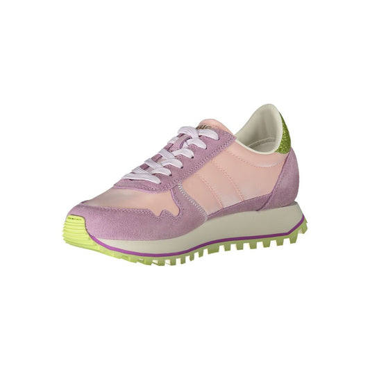 Blauer Pink Polyester Athletic Sneakers