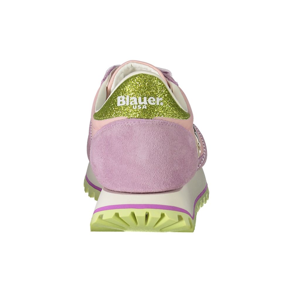 Blauer Pink Polyester Athletic Sneakers