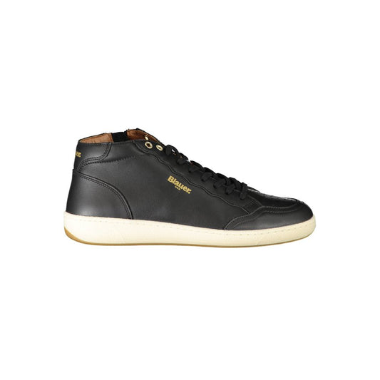 Blauer Black Polyester Athletic Sneakers