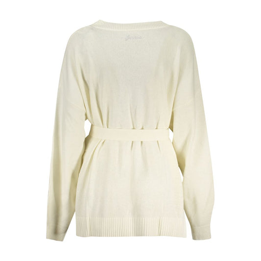 Guess Jeans White Cotton Cardigan